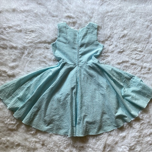 Vintage retro 50s style dress circle skirt - blue gingham - Picture 10 of 14